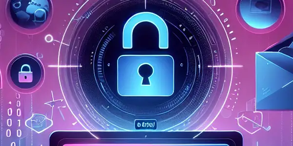 A futuristic online shopping interface for adult products, emphasizing privacy and security with digital symbols and inviting colors.