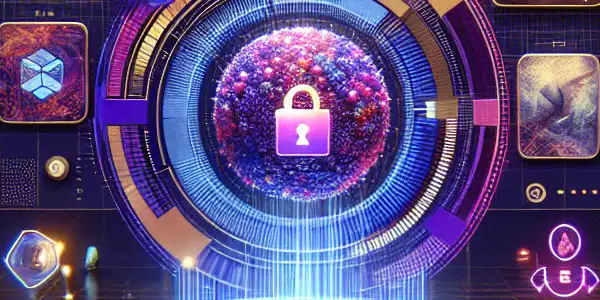 A futuristic digital landscape featuring neon lights and holographic displays of diverse adult content in a sophisticated environment.